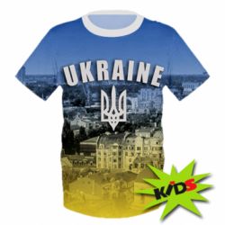 Дитяча 3D футболка Ukraine and the coat of arms - PrintSalon