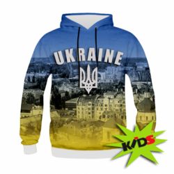 Дитяче 3D худі Ukraine and the coat of arms - PrintSalon