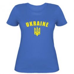Женская футболка Ukraine + герб - PrintSalon