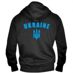 Мужское худи на молнии Ukraine + герб - PrintSalon