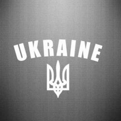 Наклейка Ukraine + герб
