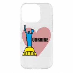 Чехол для iPhone 14 Pro Ukraine in heart - PrintSalon