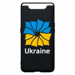 Чехол для Samsung A80 Ukraine квадратний прапор-PrintSalon Чехол для Samsung A80 Ukraine квадратний прапор
