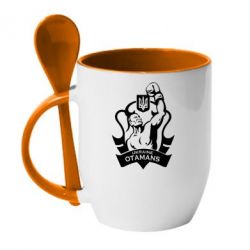 Чашка с ложкой Ukraine otamans - PrintSalon