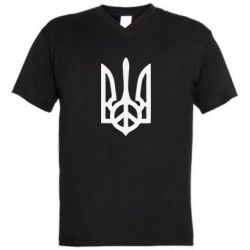 Мужская футболка  с V-образным вырезом Ukraine Peace - PrintSalon