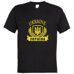 Чоловіча футболка з V-подібним вирізом Ukraine Україна - PrintSalon