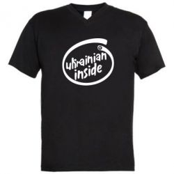 Мужская футболка  с V-образным вырезом Ukrainian inside - PrintSalon
