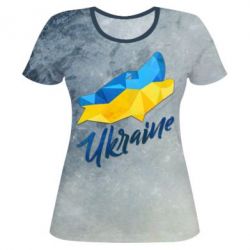 Женская футболка 3D Ukrainian wolf