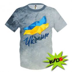 Детская 3D футболка Ukrainian wolf