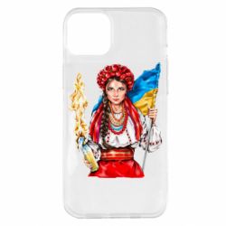 Чехол для iPhone 14 Plus Украинская девушка в венку - PrintSalon