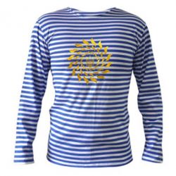 Тельняшка с длинным рукавом Украинский герб-солнце Голограмма - PrintSalon