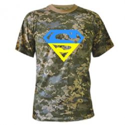 Камуфляжная футболка Український Superman - PrintSalon