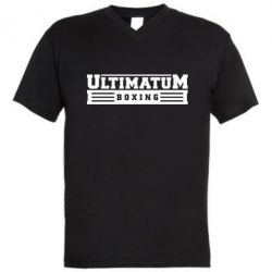 Мужская футболка  с V-образным вырезом Ultimatum Boxing - PrintSalon