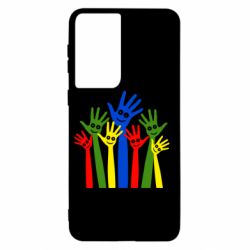 Чехол для Samsung S21 Улыбки на руках - PrintSalon
