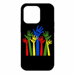 Чехол для iPhone 14 Pro Улыбки на руках - PrintSalon