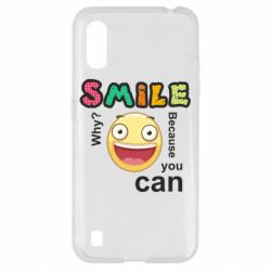 Чехол для Samsung A01/M01 Улыбнись. Ты можешь. - PrintSalon
