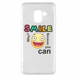 Чехол для Samsung A8 2018 Улыбнись. Ты можешь. - PrintSalon