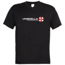 Чоловіча футболка з V-подібним вирізом Umbrella Corp - PrintSalon