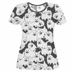 Женская футболка 3D Undertale dog - PrintSalon