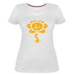 Женская премиум футболка Undertale Flowey - PrintSalon