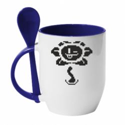 Чашка с ложкой Undertale Flowey - PrintSalon