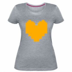 Жіноча преміум футболка Undertale heart - PrintSalon