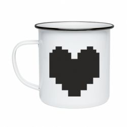 Кружка емальована Undertale heart - PrintSalon