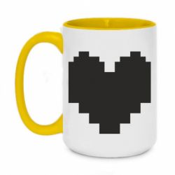 Чашка двокольорова велика Undertale heart - PrintSalon