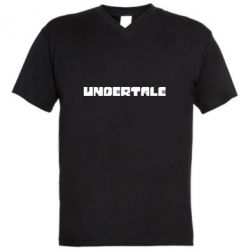 Мужская футболка  с V-образным вырезом Undertale logo - PrintSalon