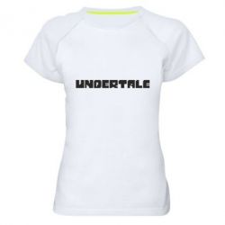 Женская футболка для спорта Undertale logo - PrintSalon