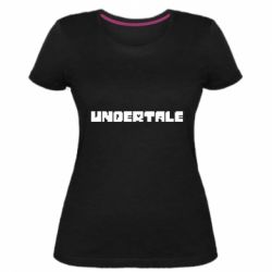 Женская премиум футболка Undertale logo - PrintSalon