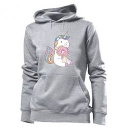 Женское худи Unicorn and cake