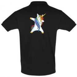 Мужское поло Unicorn dabbing - PrintSalon