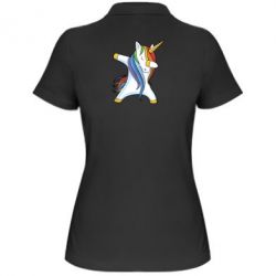 Женское поло Unicorn dabbing - PrintSalon