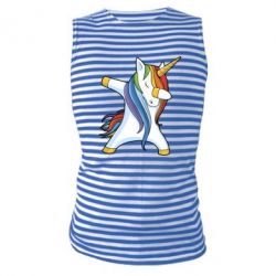 Майка-тельняшка Unicorn dabbing - PrintSalon