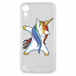 Чехол для iPhone XR Unicorn dabbing - PrintSalon
