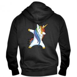 Мужское худи на молнии Unicorn dabbing - PrintSalon