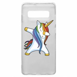Чехол для Samsung S10+ Unicorn dabbing - PrintSalon