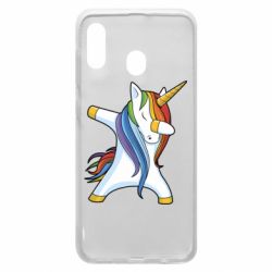 Чехол для Samsung A20 Unicorn dabbing - PrintSalon
