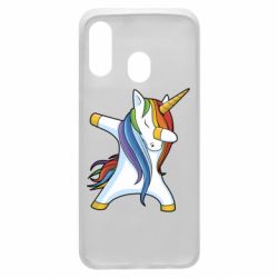Чехол для Samsung A40 Unicorn dabbing - PrintSalon