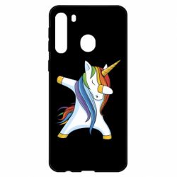 Чехол для Samsung A21 Unicorn dabbing - PrintSalon