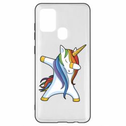 Чехол для Samsung A21s Unicorn dabbing - PrintSalon