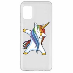 Чехол для Samsung A31 Unicorn dabbing - PrintSalon