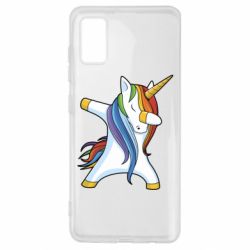 Чехол для Samsung A41 Unicorn dabbing - PrintSalon