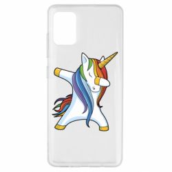 Чехол для Samsung A51 Unicorn dabbing - PrintSalon