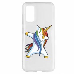 Чехол для Samsung S20 Unicorn dabbing-PrintSalon Чехол для Samsung S20 Unicorn dabbing