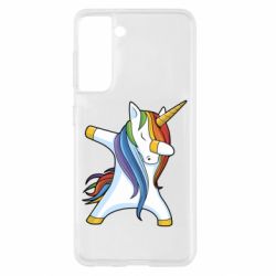 Чехол для Samsung S21 Unicorn dabbing - PrintSalon