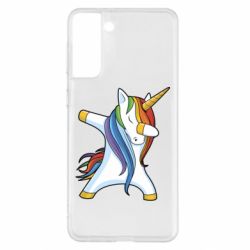 Чехол для Samsung S21+ Unicorn dabbing - PrintSalon