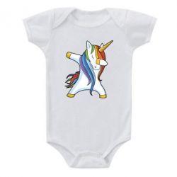 Детский бодик Unicorn dabbing - PrintSalon