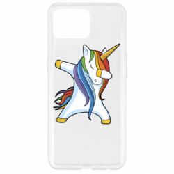Чехол для Oppo Reno 4 Lite Unicorn dabbing - PrintSalon